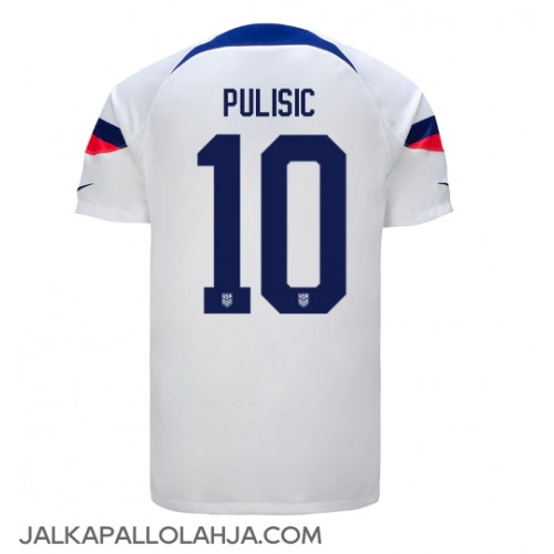 Yhdysvallat Christian Pulisic #10 Kopio Koti Pelipaita MM-kisat 2022 Lyhyet Hihat